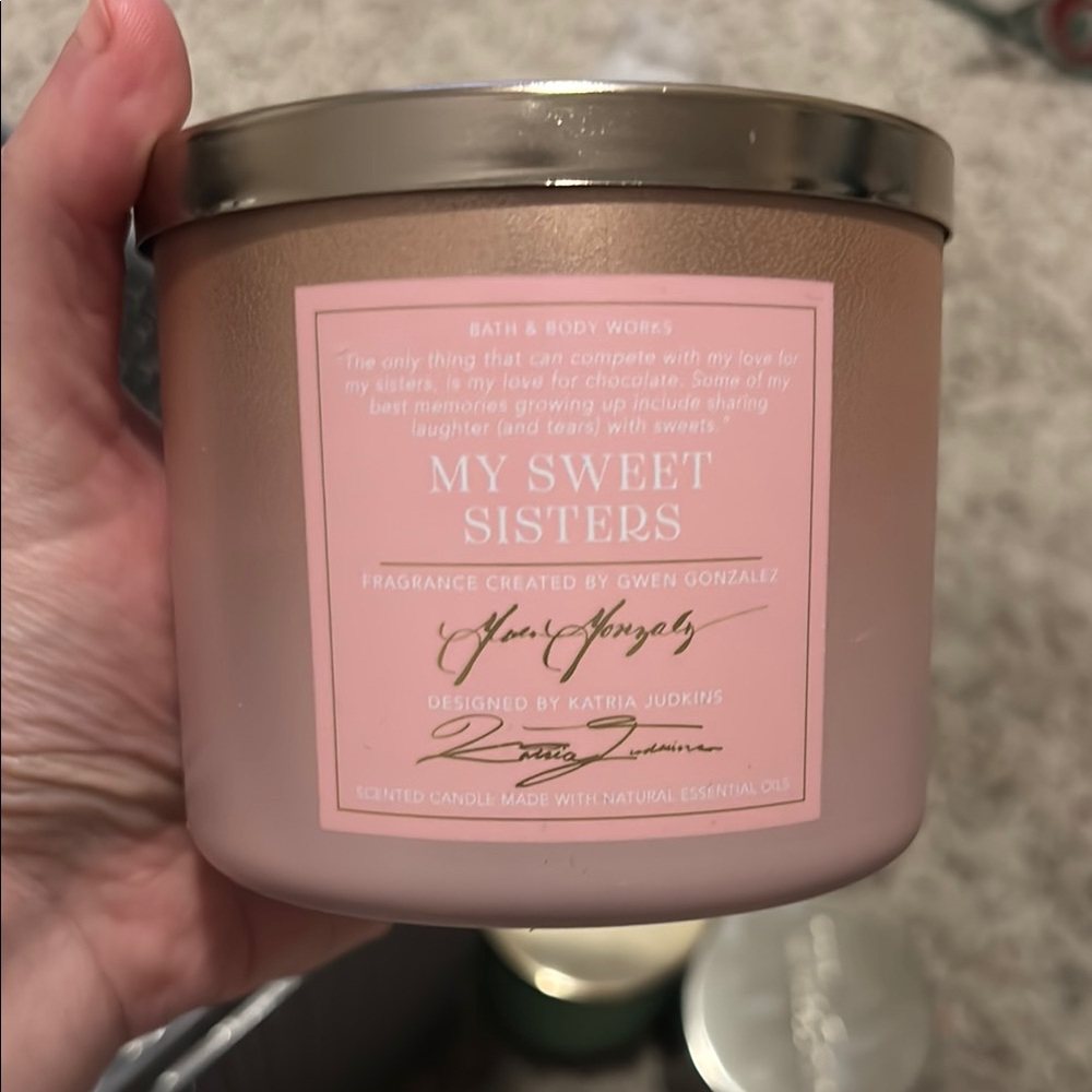 Bath & Body Works Pink 'My Sweet Sisters' Candle
